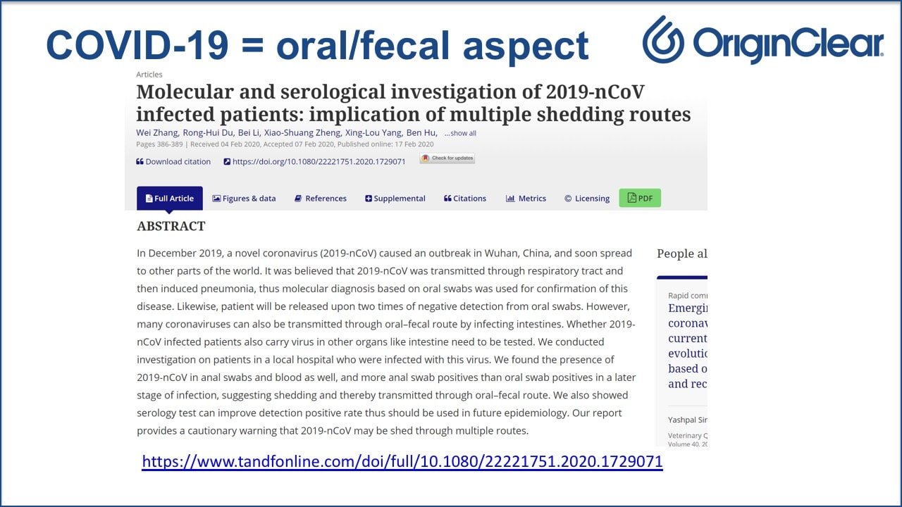 WITNG COVID-19 Oralfecal Aspect